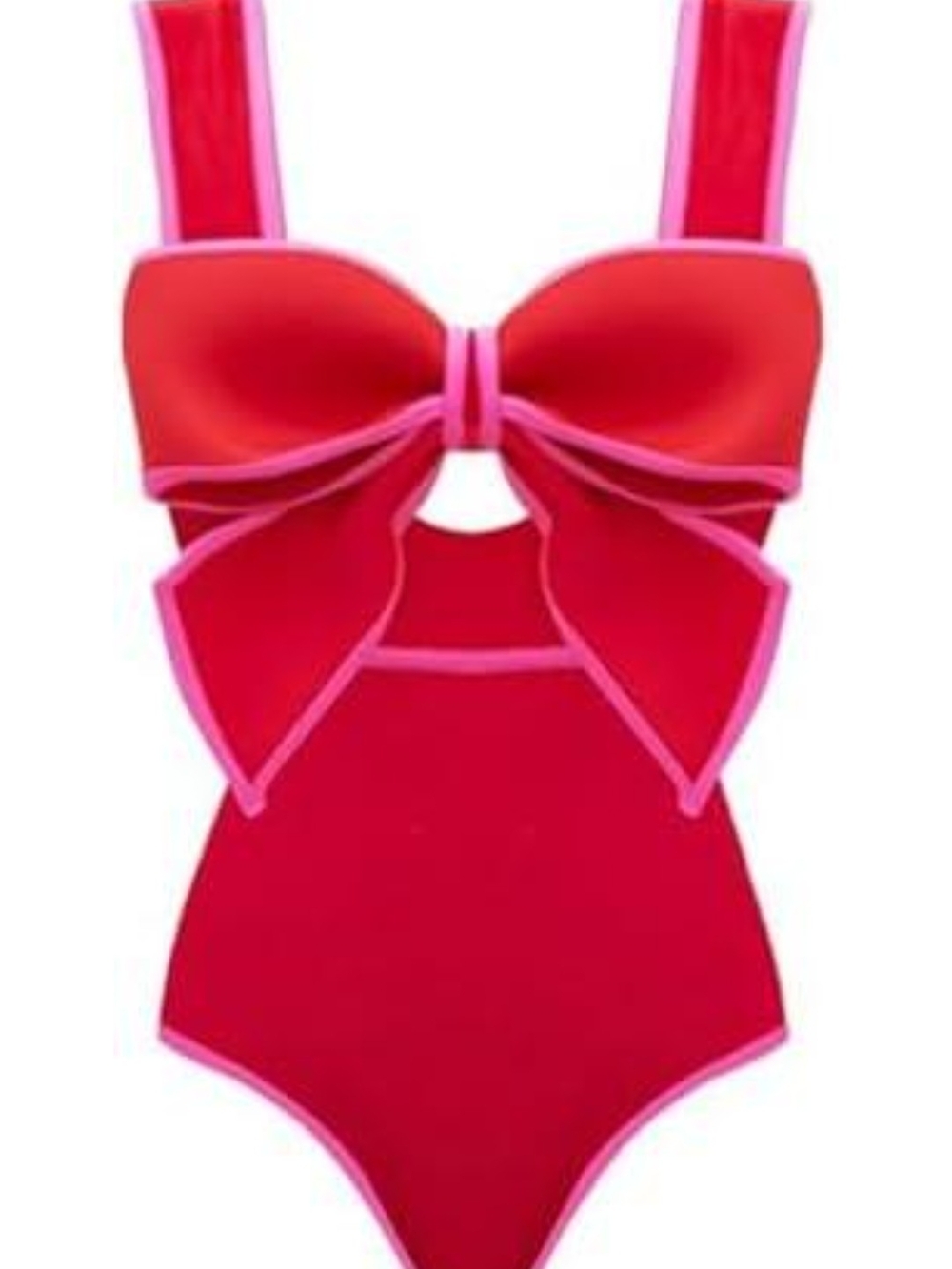 Red Bow One-Piece Swimsuit